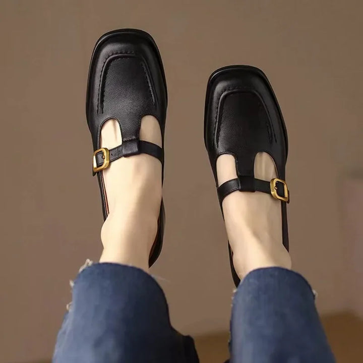 Hilde – T-bandschoenen in retrostijl met blokhak