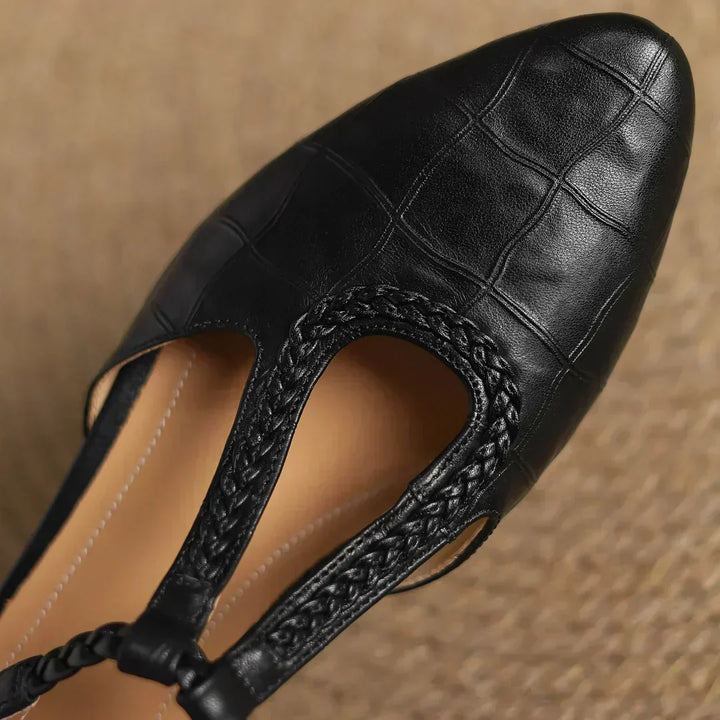 Greta – T-bandschoenen met gevlochten detail