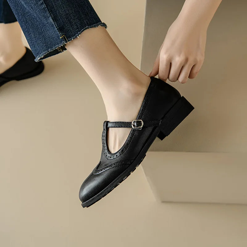 Johanna – T-bandschoenen met golvende rand