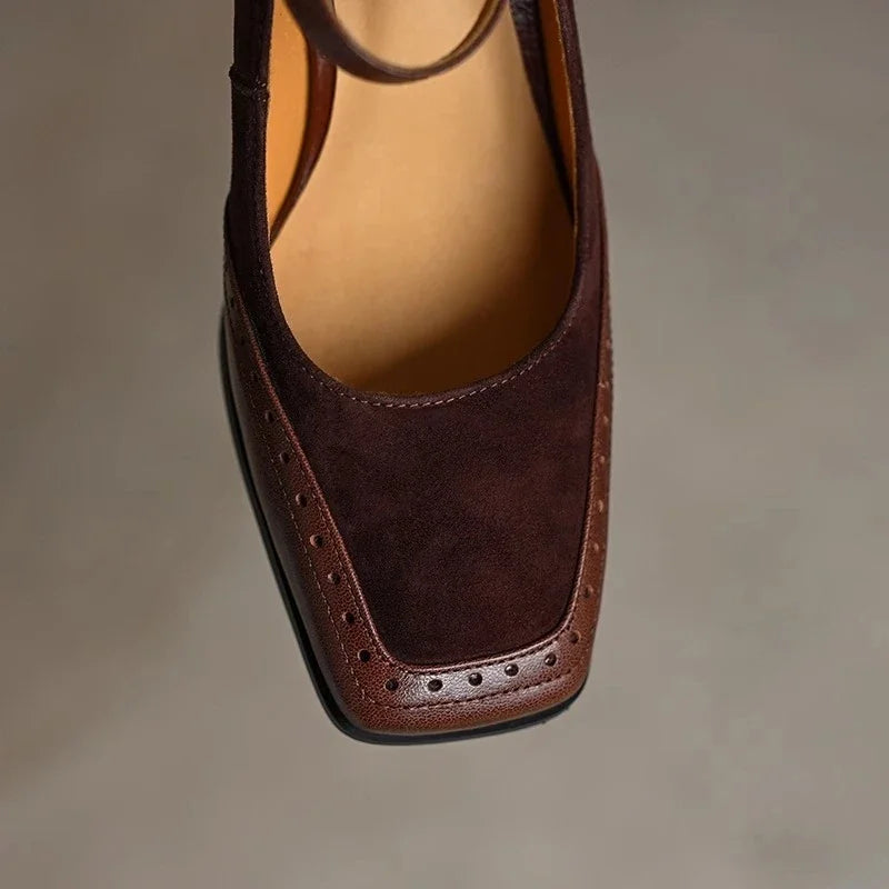 Charlotte – Mary Jane-schoenen met hoge blokhak