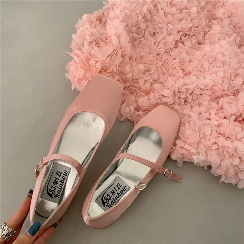 Amélie Satin - Elegante Mary Jane Ballerina's in Satijn