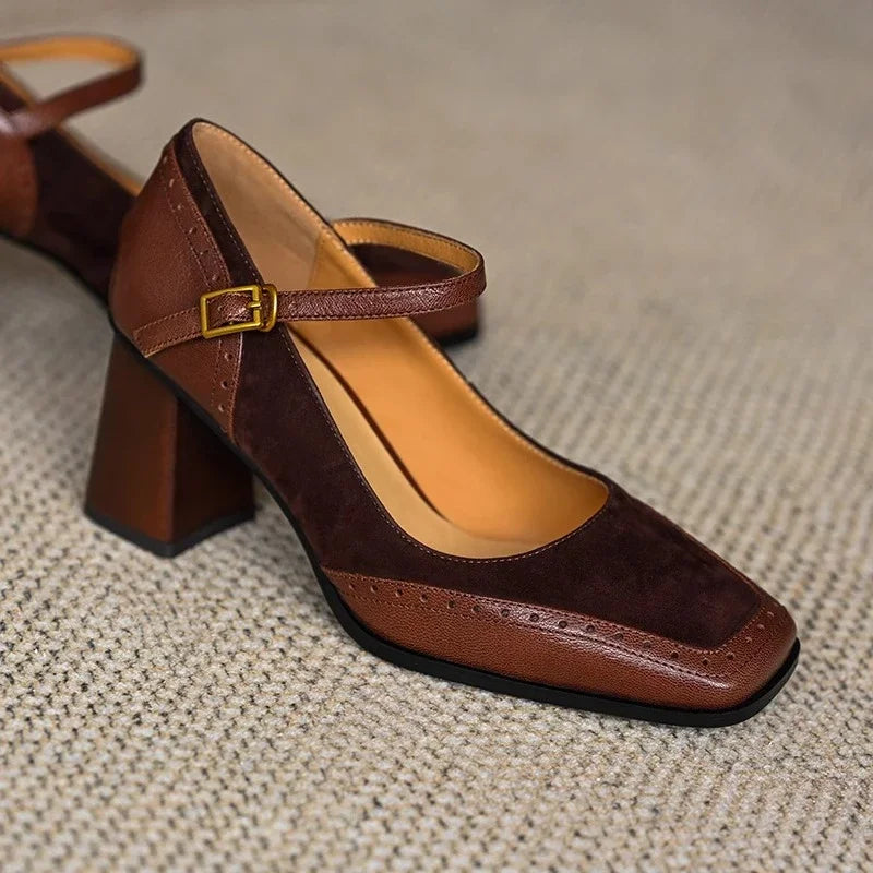 Charlotte – Mary Jane-schoenen met hoge blokhak