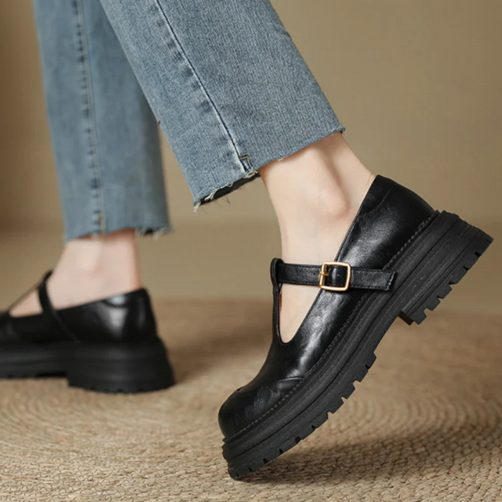 Luisa – T-bandschoenen met plateauzool
