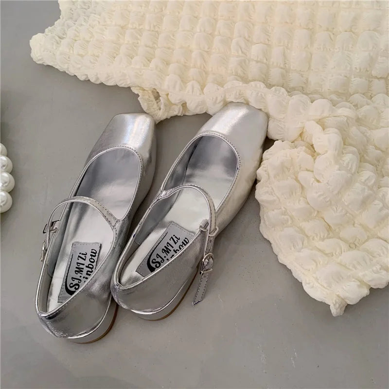 Amélie Satin - Elegante Mary Jane Ballerina's in Satijn