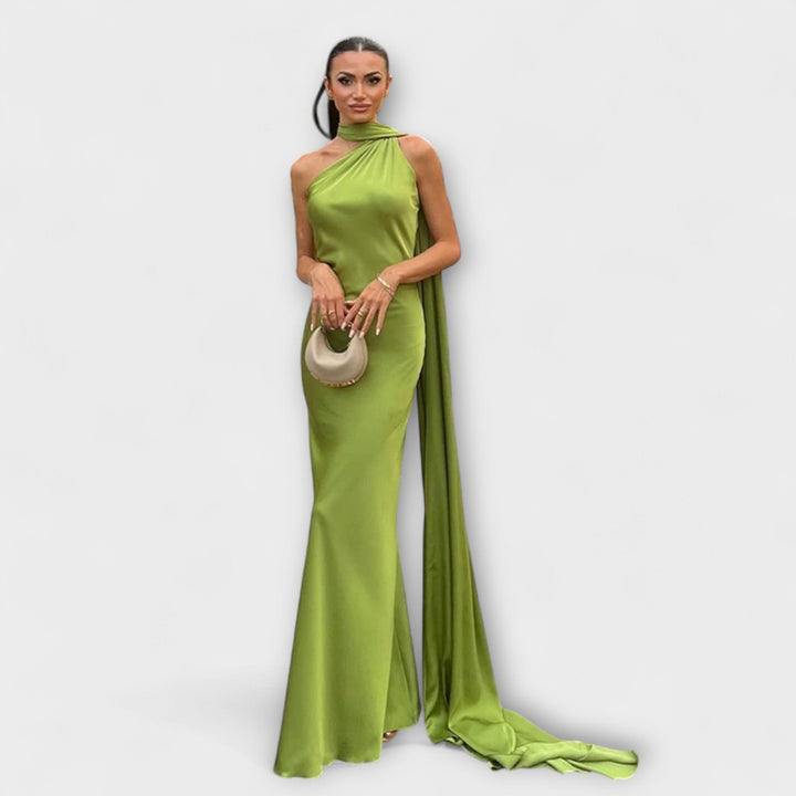 Stijlvolle Off-Shoulder Halter Maxidress