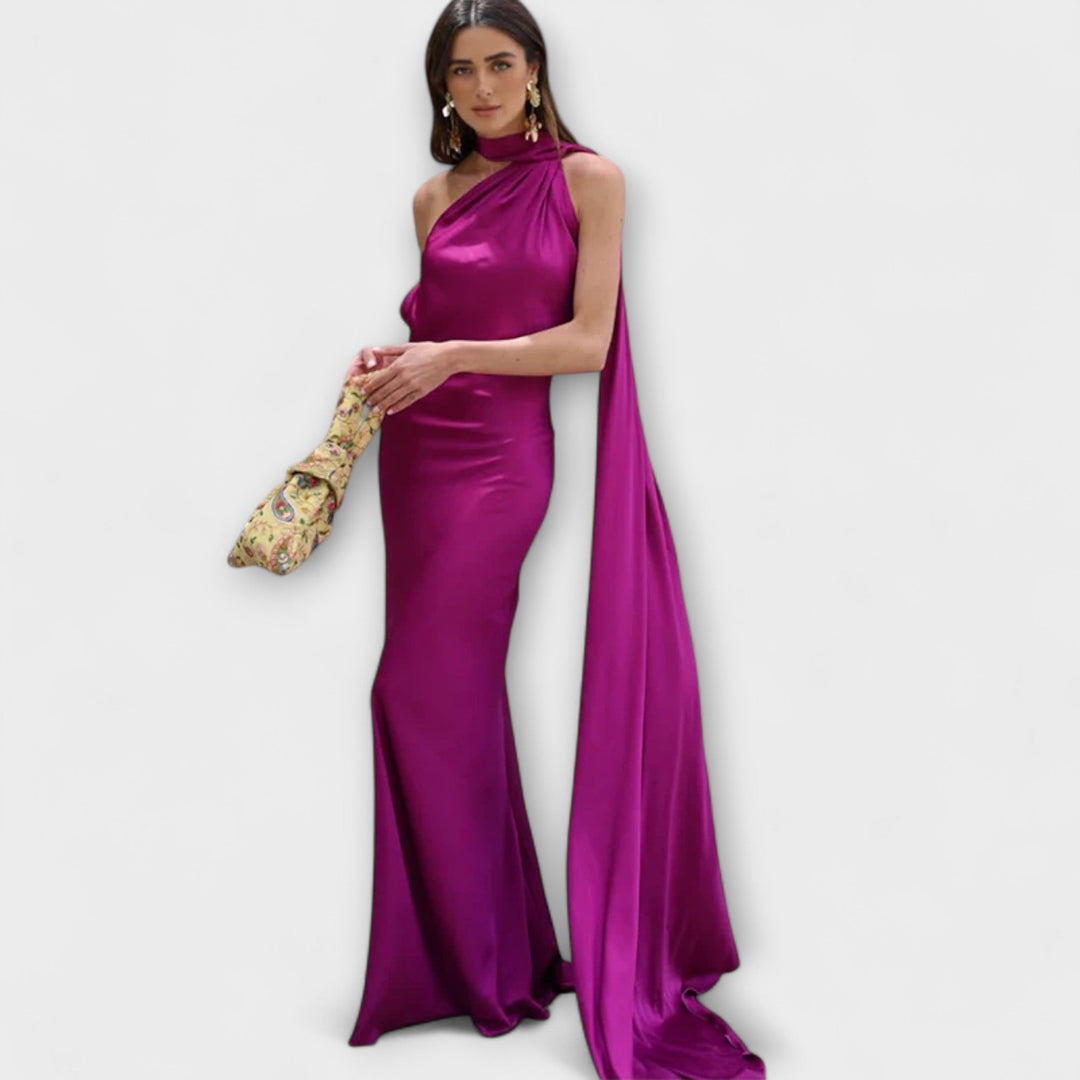 Stijlvolle Off-Shoulder Halter Maxidress