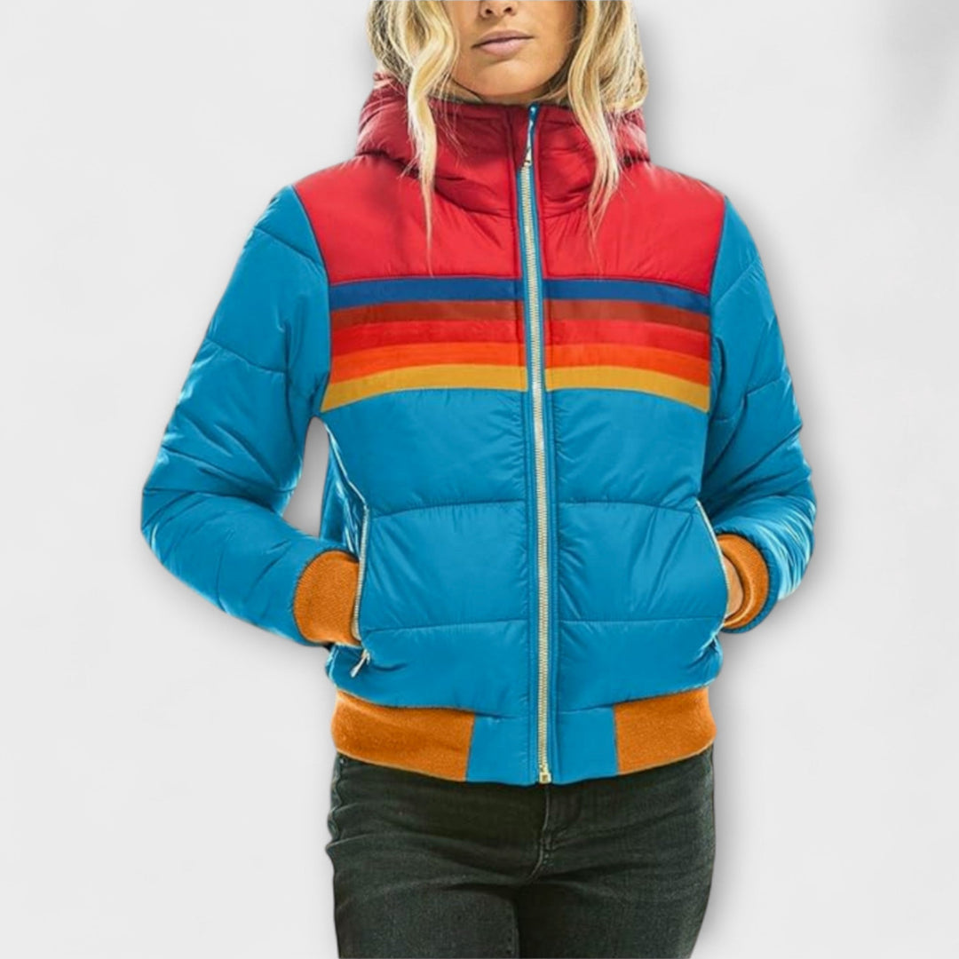 Roswitha - Dames Retro Parka met Kunstbontkapuchon