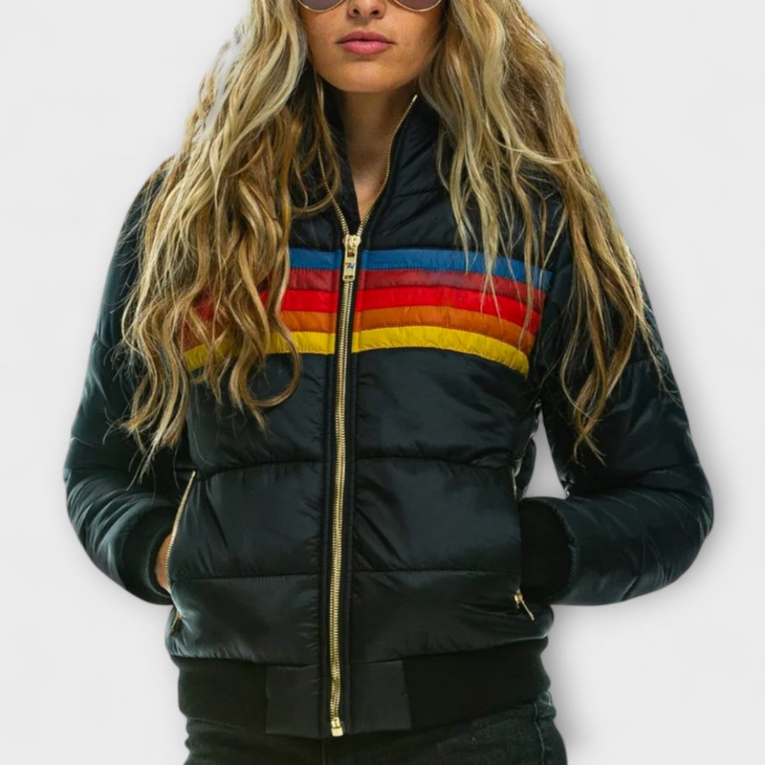 Roswitha - Dames Retro Parka met Kunstbontkapuchon