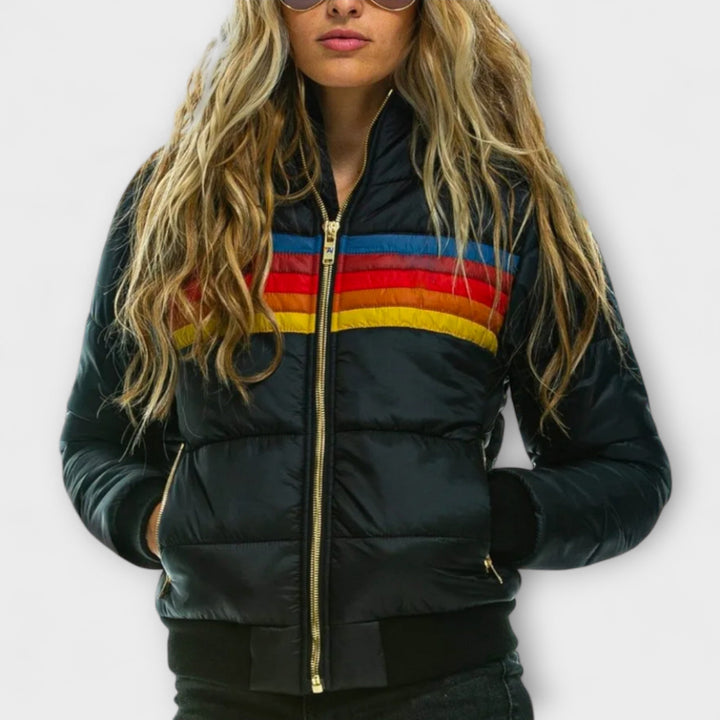 Roswitha - Dames Retro Parka met Kunstbontkapuchon