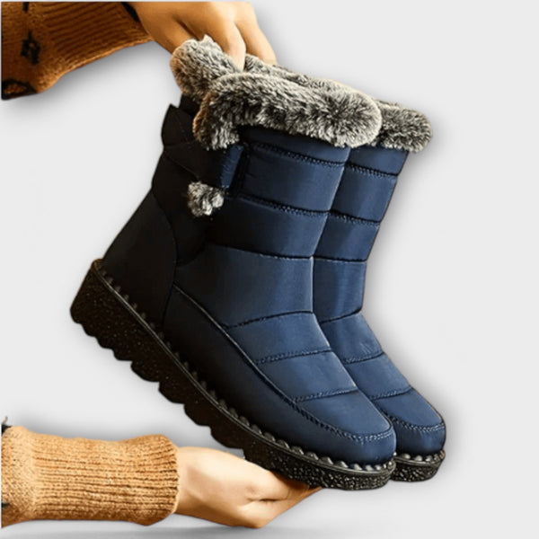 Wieke – Marineblauwe Gevoerde Snowboots