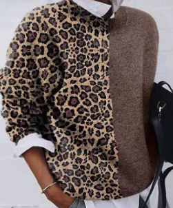 Marina - Casual trui met luipaarddesign