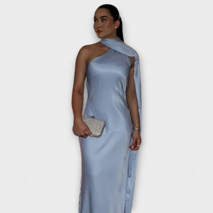 Stijlvolle Off-Shoulder Halter Maxidress