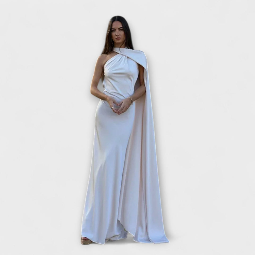 Stijlvolle Off-Shoulder Halter Maxidress