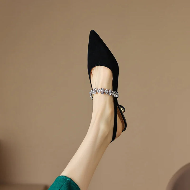 Elisa – Slingbackpumps met strassbandje