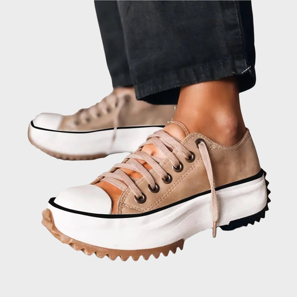 Coba – Beige Plateau Sneakers