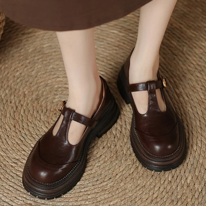 Luisa – T-bandschoenen met plateauzool