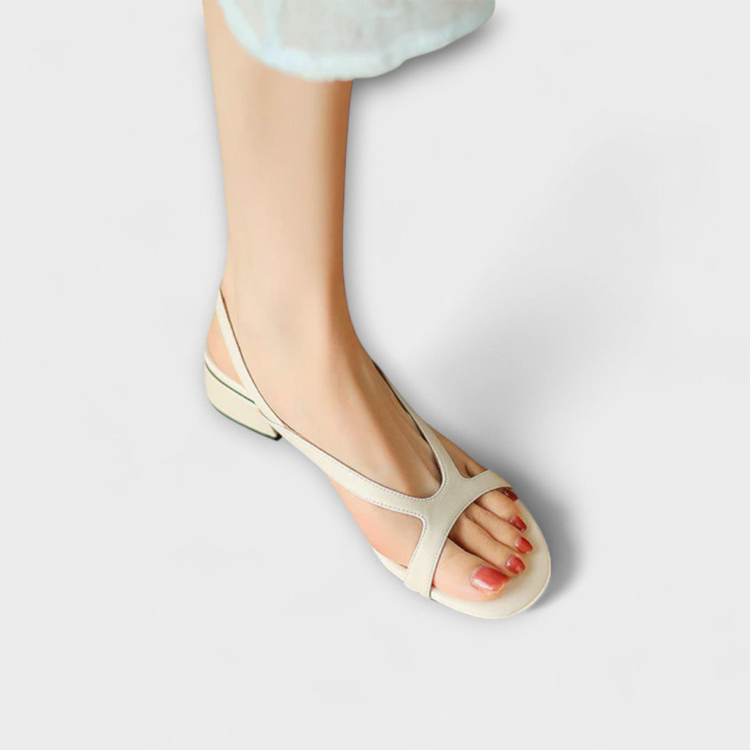Evelyn - Elegante Platte Sandalen Minna met Verfijnde Afwerking