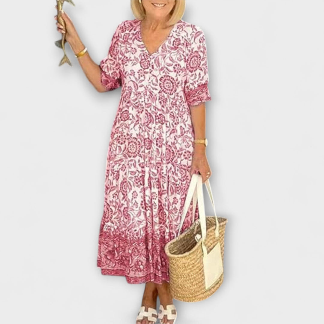 Caitlin - Elegante bloemenjurk met een luchtig ontwerp