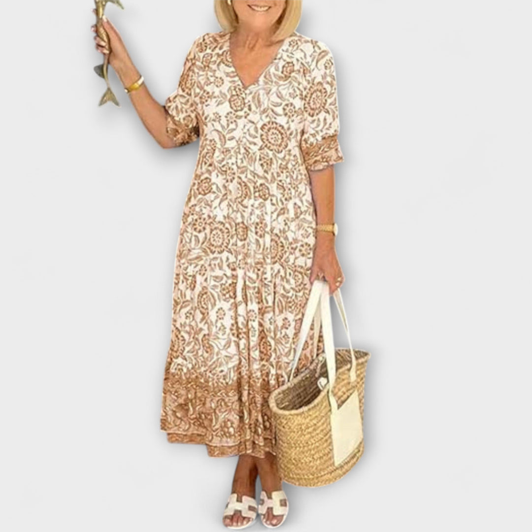 Caitlin - Elegante bloemenjurk met een luchtig ontwerp
