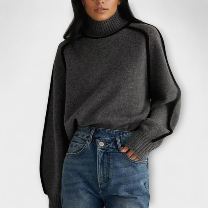 Julia - Pullover met hoge kraag
