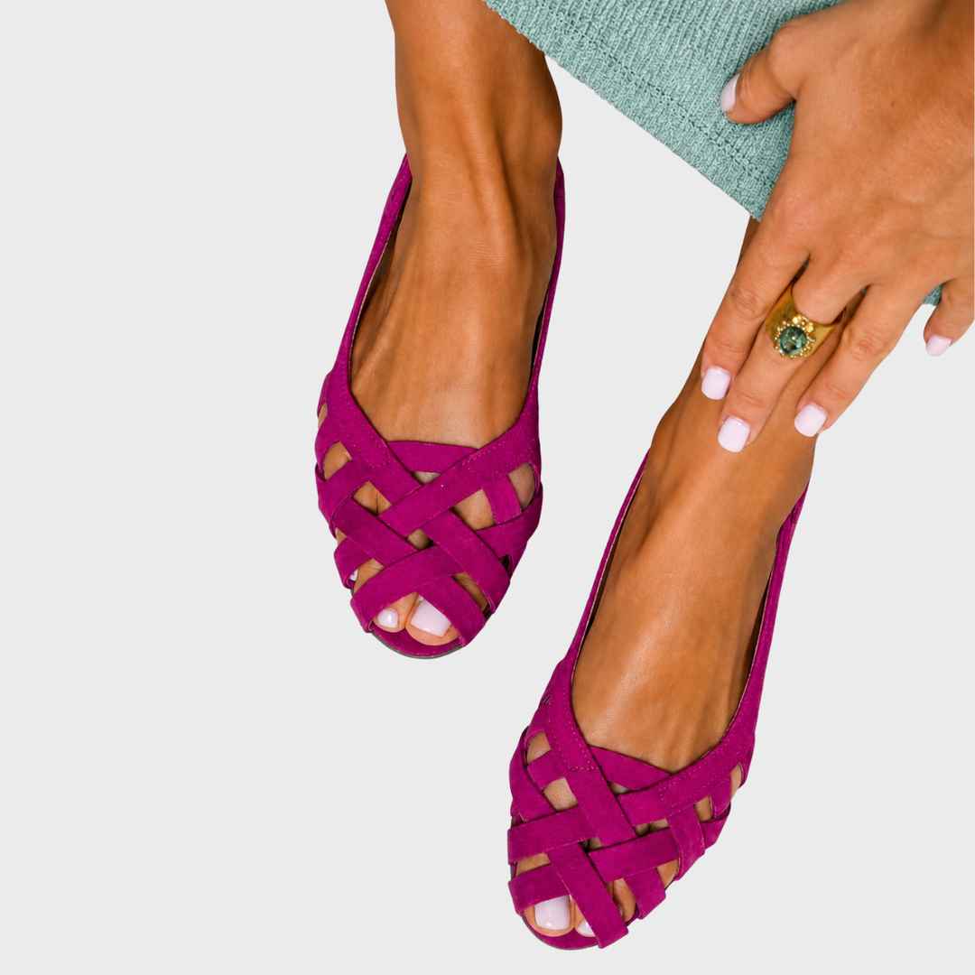 Caterina gevlochten sandalen – violet