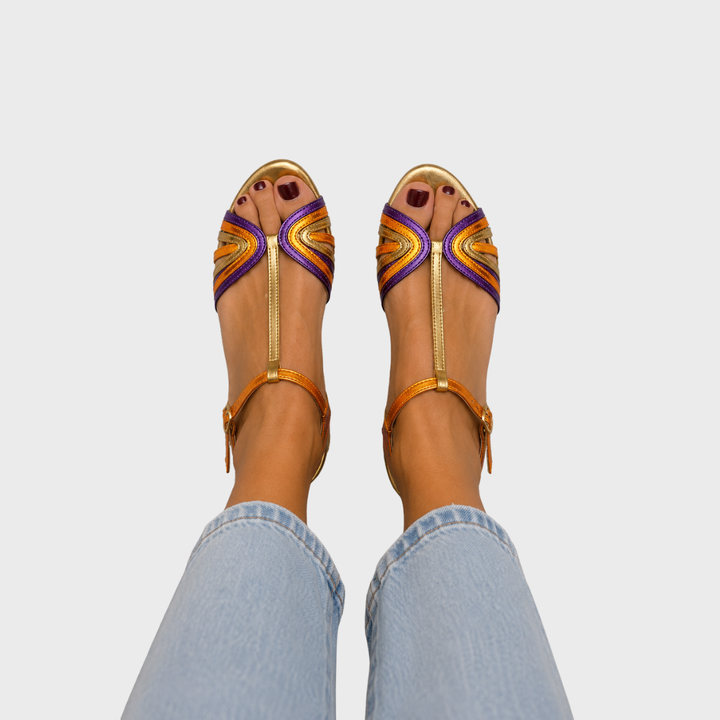 Viviana sandalen in mediterrane kleuren – afbeelding 1