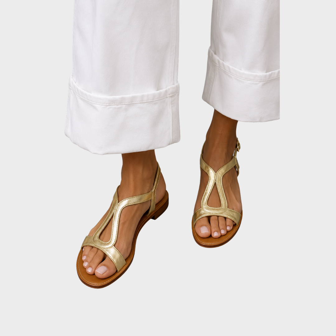 Heidi fijne sandalen met bandjes – goud