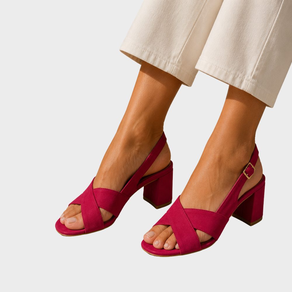 Barbara elegante sandalen met kruisbanden – blauw