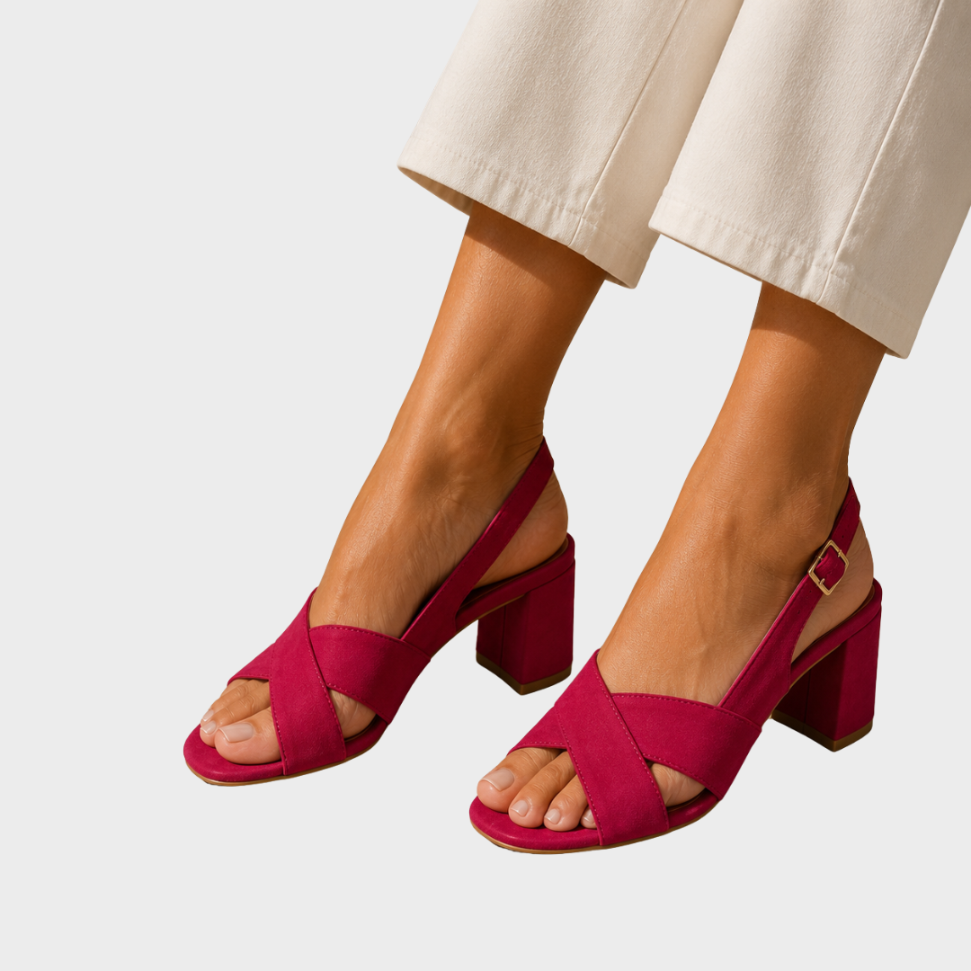 Barbara elegante sandalen met kruisbanden – blauw