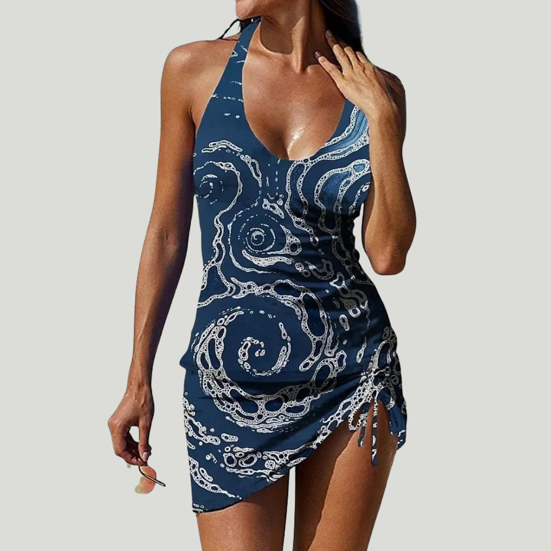 Sofie - Badpak met rokje en bohemien bloemenprint
