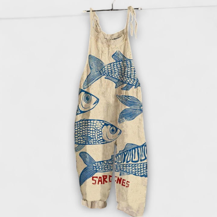 Amy - Retro Bloemen Jumpsuit