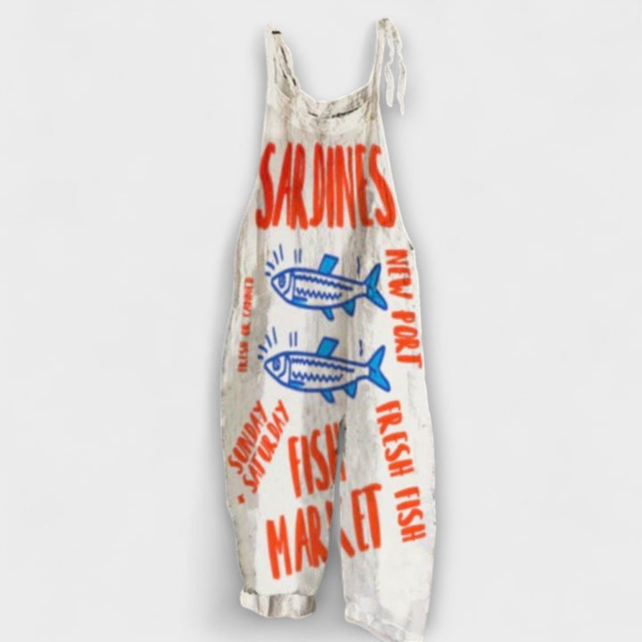 Amelia – Vintage Jumpsuit voor Dames met Wijde Pijpen