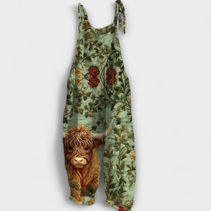 Alice – Vintage Jumpsuit met Bloemenborduurwerk