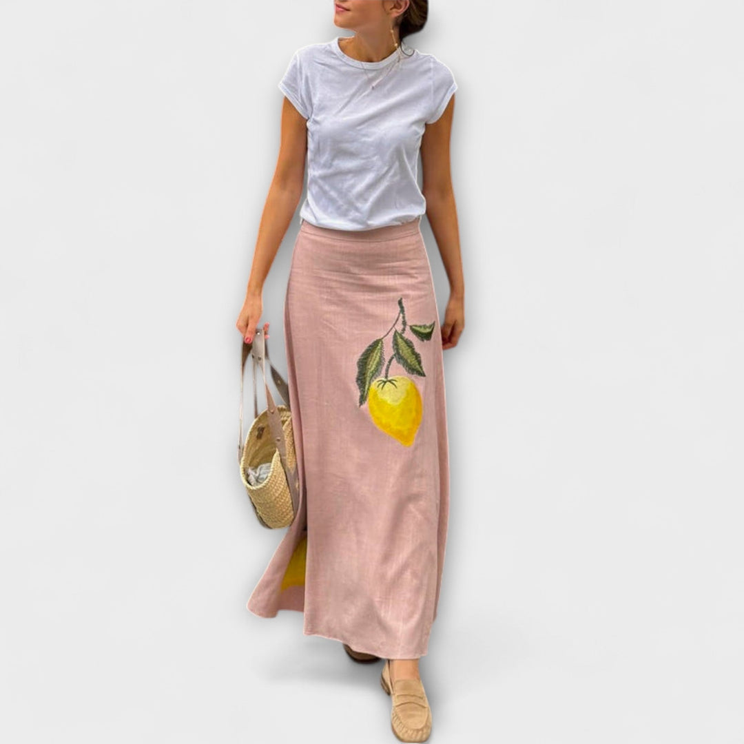 Cosima - Amalfi Print Midi-Rok