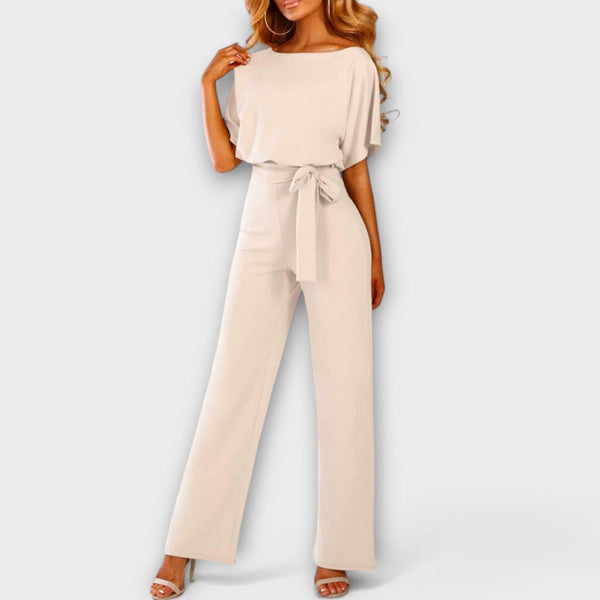 Saar – Tijdloze Crème Jumpsuit