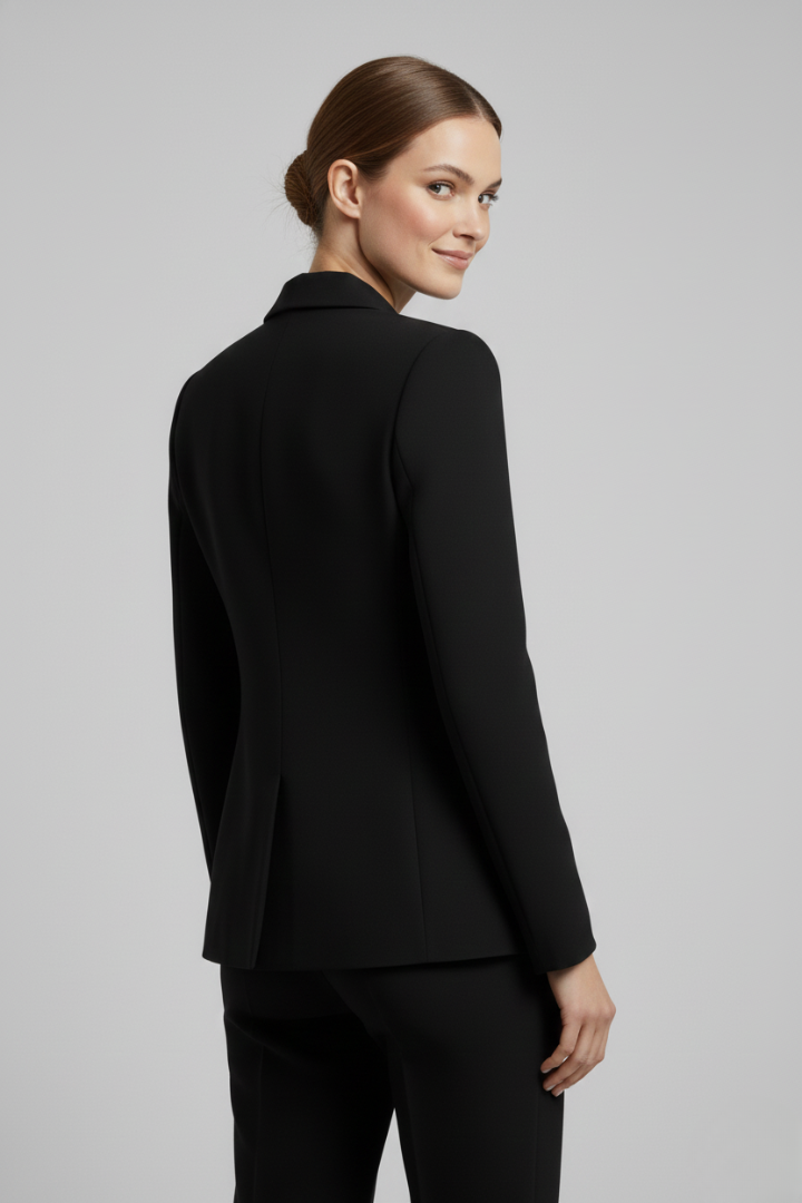 Rebecca | Getailleerde double-breasted blazer met goudkleurige knopen voor dames