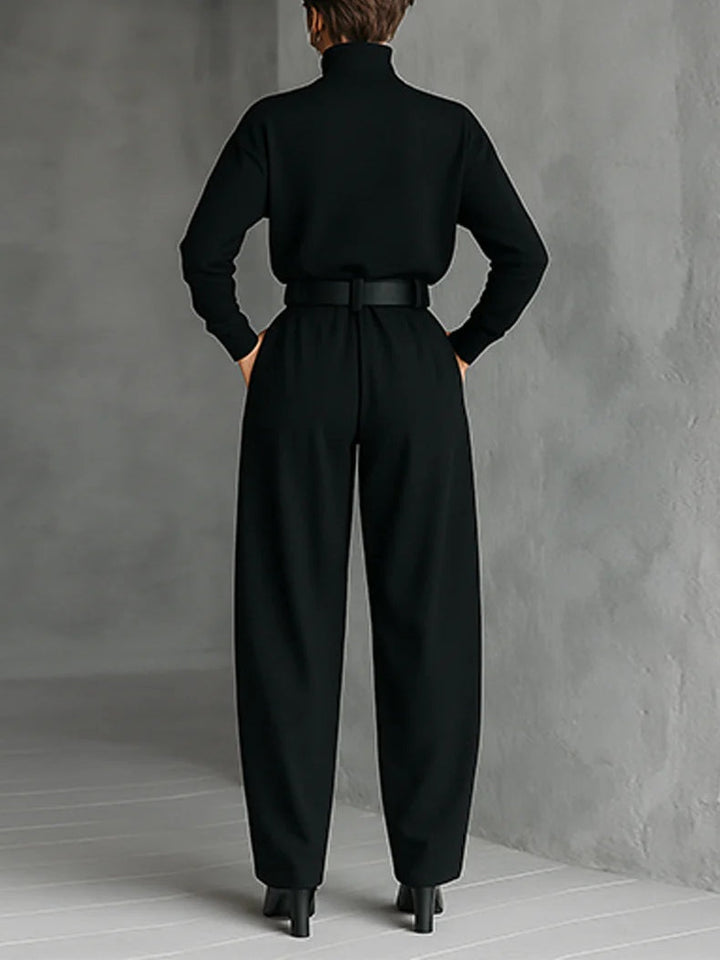 Lisa | Jumpsuit met hoge hals en wijde pijpen voor dames