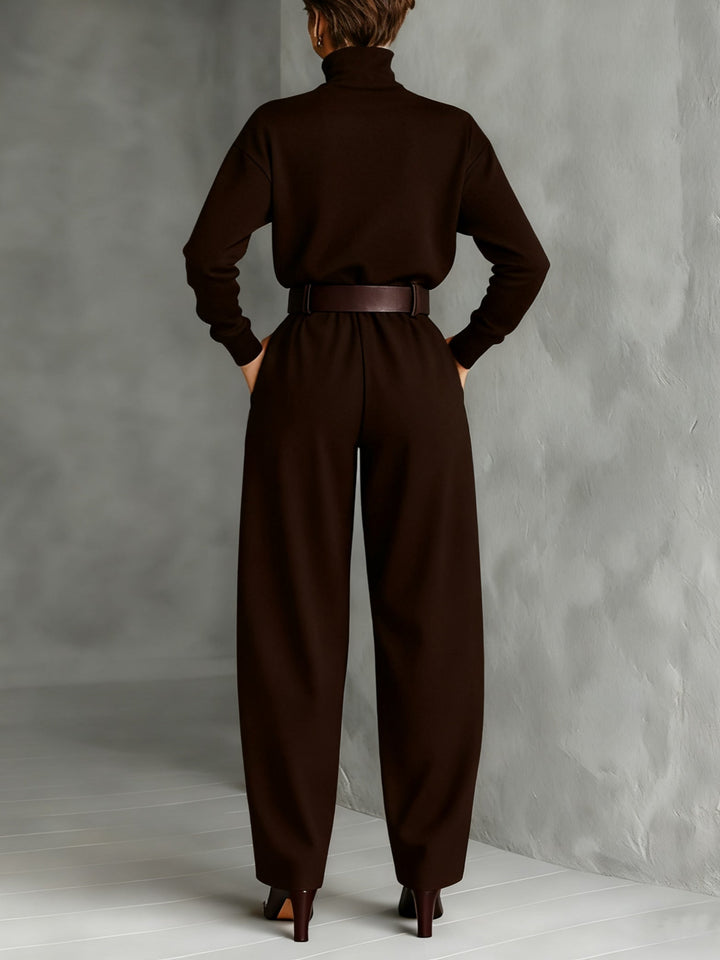Lisa | Jumpsuit met hoge hals en wijde pijpen voor dames