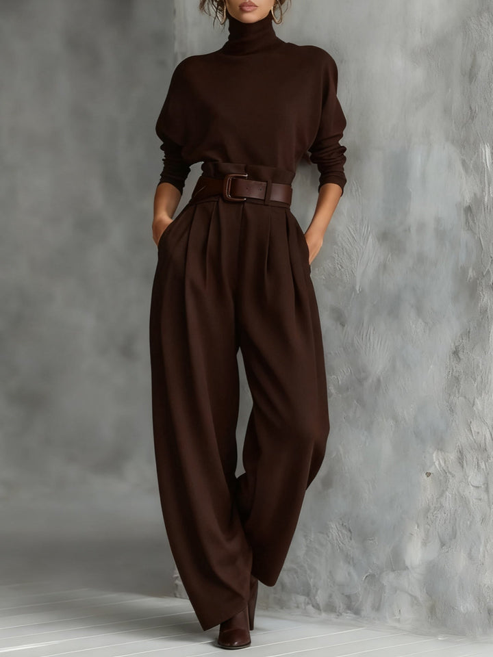 Lisa | Jumpsuit met hoge hals en wijde pijpen voor dames
