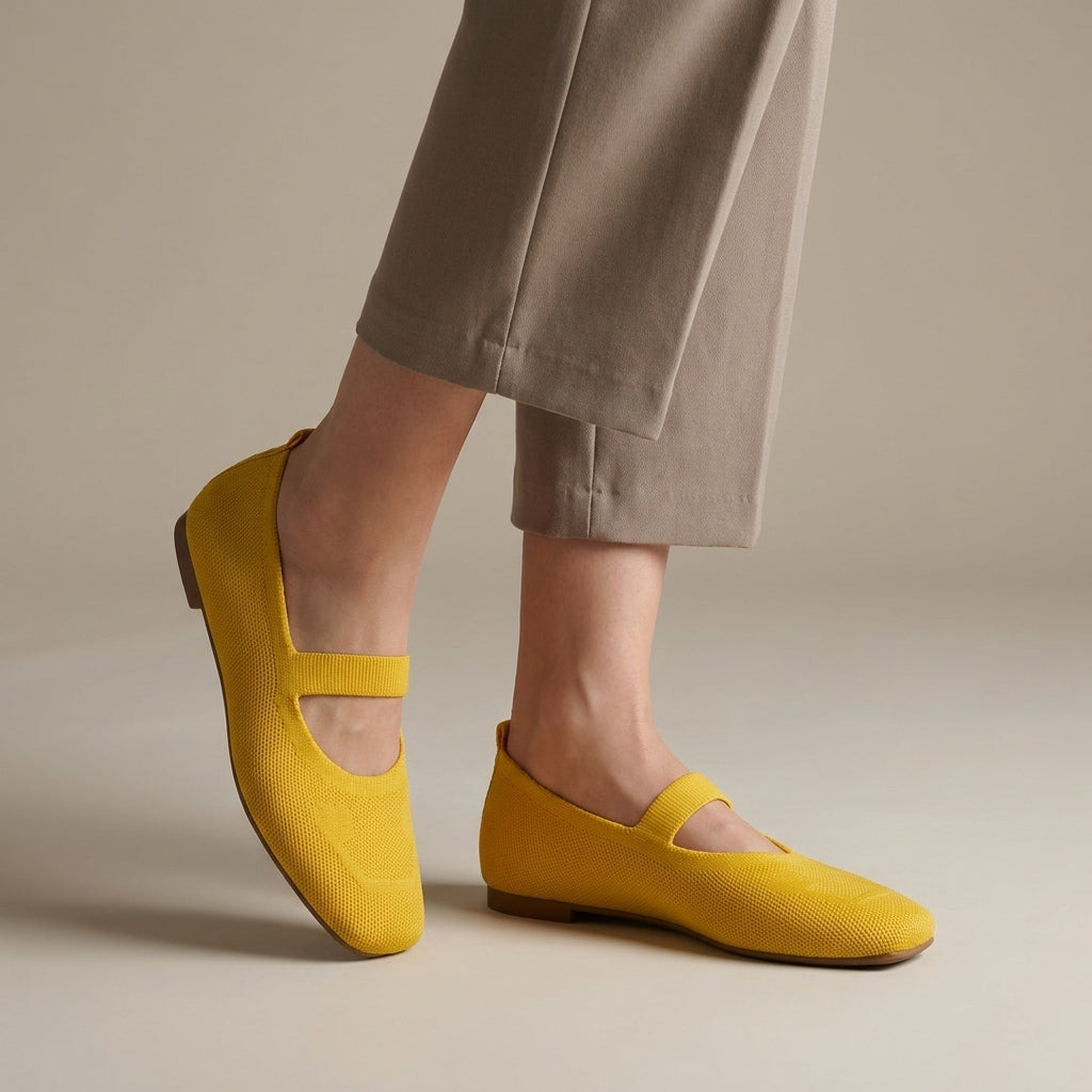 Ballerina's | Gebreide Mesh Mary Jane, Comfort de Hele Dag