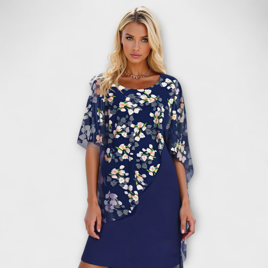 Lyanna - Bloemrijke Chiffon Damesjurk