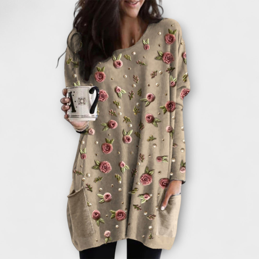 Layla - Tuniek met rozenpatroon