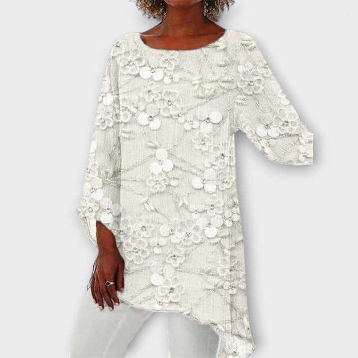 Harper - Blouse met bloemachtig kristalprint