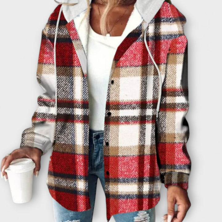 Zelina - Geruite Hoodie voor Dames