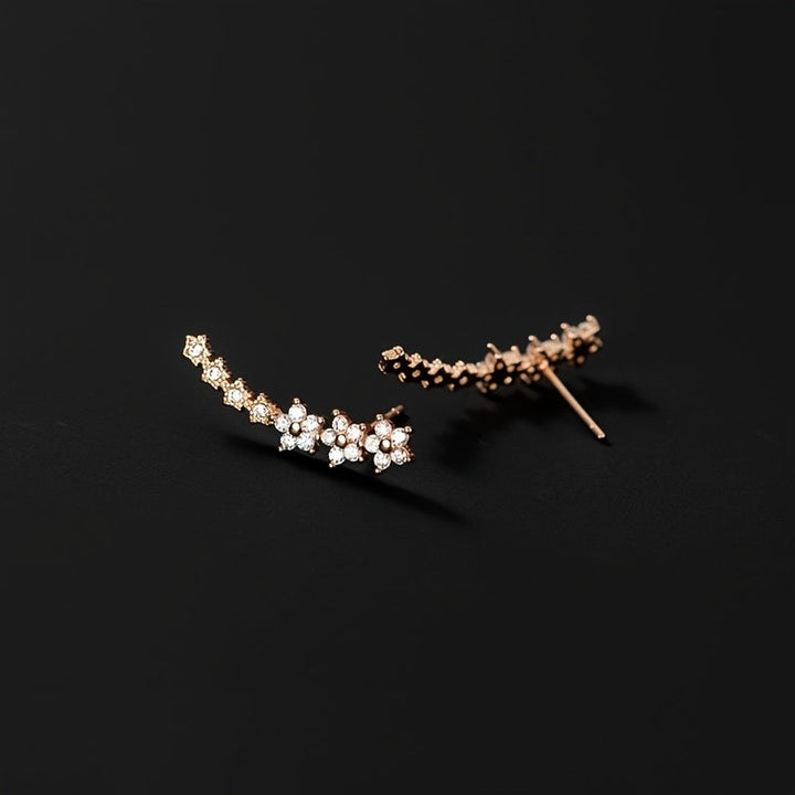 Luxueuze Florale Strass Oorbellen