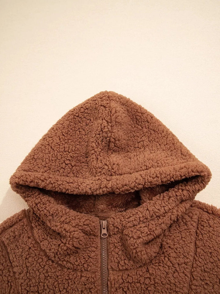 Aileen | Oversized teddyjas met rits voor dames