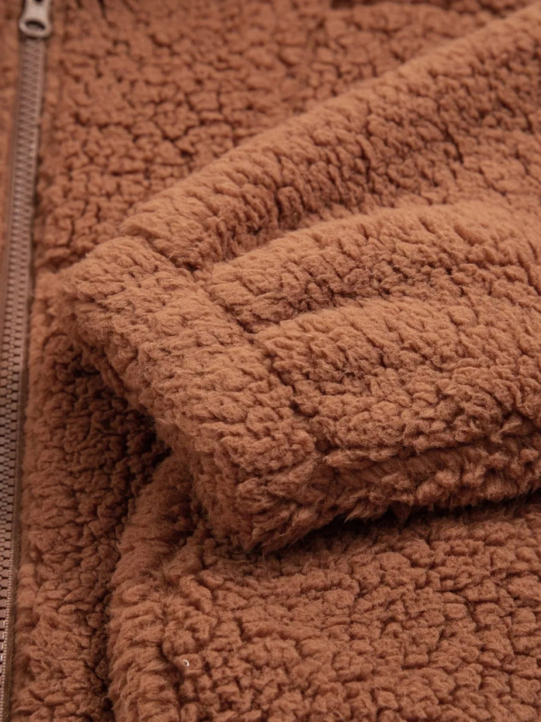 Aileen | Oversized teddyjas met rits voor dames