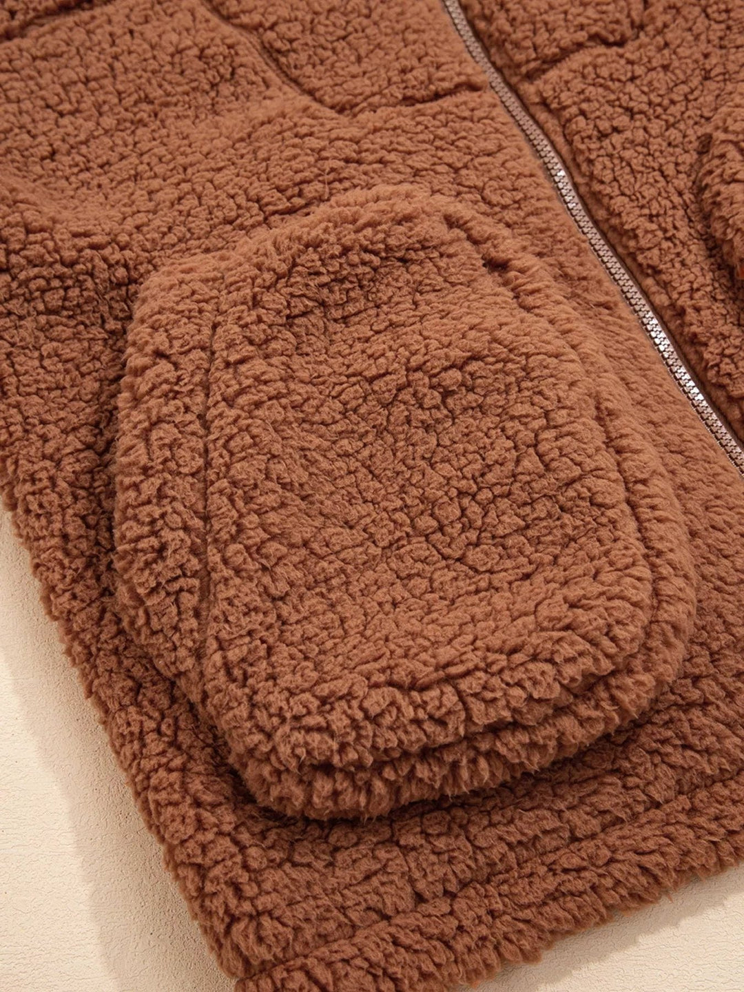Aileen | Oversized teddyjas met rits voor dames