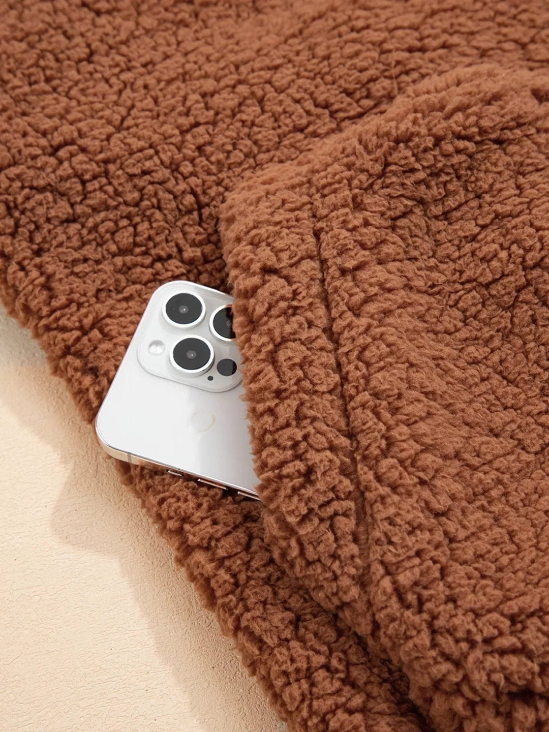 Aileen | Oversized teddyjas met rits voor dames