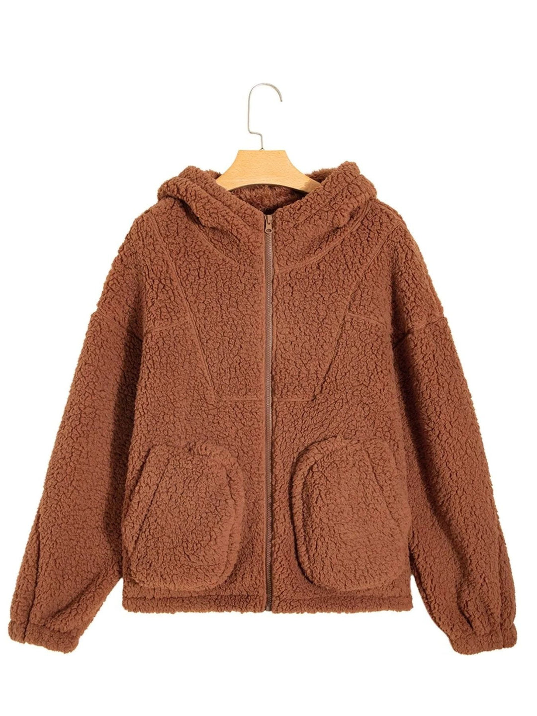 Aileen | Oversized teddyjas met rits voor dames